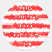 Sticker Rond coquille rouge moderne et audacieuse Joyeux Noël (Devant)