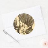 Sticker Rond Coquilles neutres et collection de corail (Enveloppe)