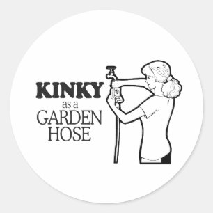 STICKER ROND COQUIN COMME UN TUYAU D'ARROSAGE