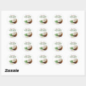 Sticker Rond Coquito Coco Tropical (Feuille)