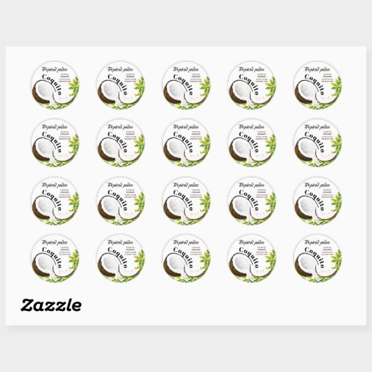 Sticker Rond Coquito Coconut (Feuille)