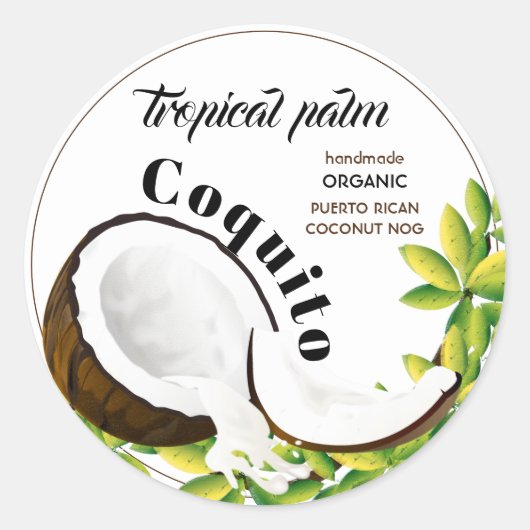 Sticker Rond Coquito Coconut (Devant)