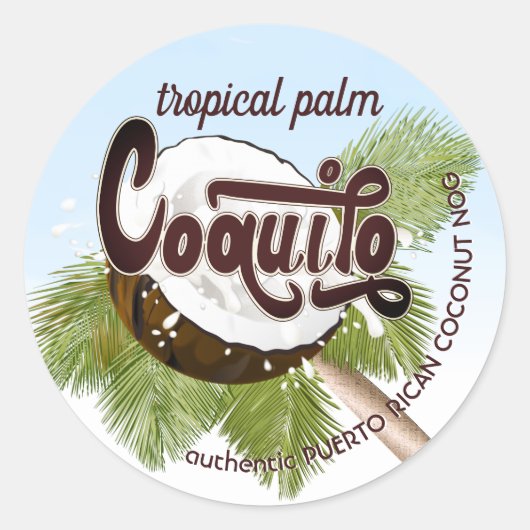 Sticker Rond Coquito Coconut (Devant)