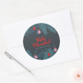 Sticker Rond Coquito de Noël festif Porto-Rico (Enveloppe)