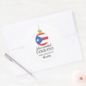 Sticker Rond Coquito de noix de coco tropical Boisson de Noël (Enveloppe)