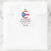 Sticker Rond Coquito de noix de coco tropical Boisson de Noël (Sac)