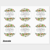 Sticker Rond Coquito maison personnalisée (Feuille)