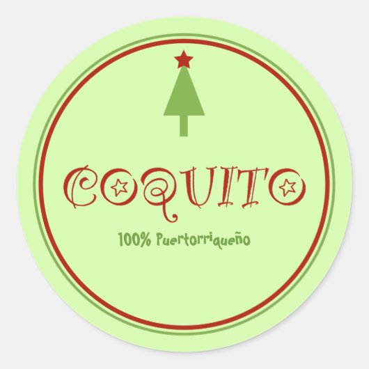 Sticker Rond Coquito Portoricain (Devant)