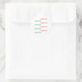 Sticker Rond Coquito vert et rouge (Sac)