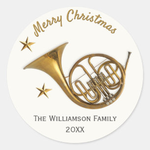Sticker Rond Cor d'harmonie Musique de Noël personnalisée