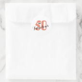 Sticker Rond Corail 50 ans et Fabuleux Enveloppe pour 50e Anniv (Sac)