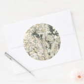 Sticker Rond Corail d'aquarelle antique (Enveloppe)