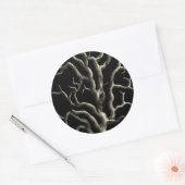 Sticker Rond Corail noir et tan (Enveloppe)