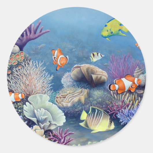 Sticker Rond Corail Reef (Devant)