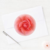 Sticker Rond corail rose rose (Enveloppe)