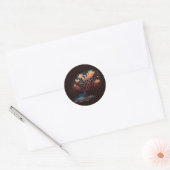 Sticker Rond Corail spatial (Enveloppe)