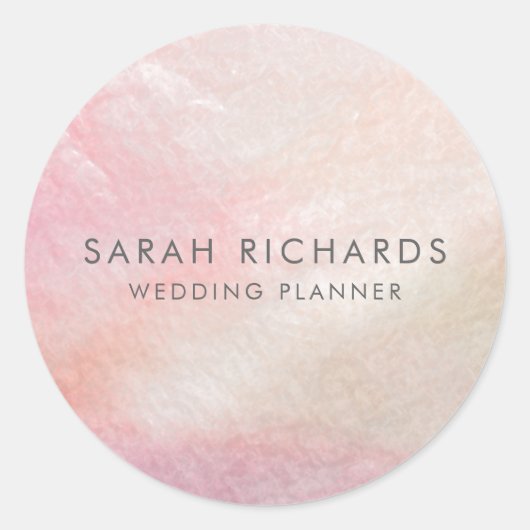 Sticker Rond Coral rose jolie mère de Pearl Shell (Devant)