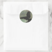 Sticker Rond Corbeau (Sac)