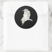 Sticker Rond Corbeau (Sac)