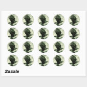 Sticker Rond Corbeau 9 (Feuille)