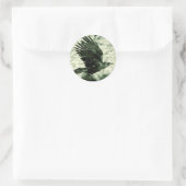 Sticker Rond Corbeau 9 (Sac)