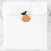Sticker Rond Corbeau de corbeau d'Halloween (Sac)