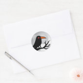 Sticker Rond Corbeau de Goth Blackbird/Corbeau (Enveloppe)