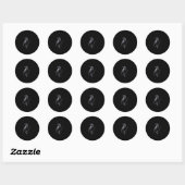 Sticker Rond Corbeau, F-Caw-F Drôle de Classique Oiseau Cool (Feuille)