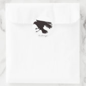 Sticker Rond Corbeau noir vol Thunder_Cove (Sac)