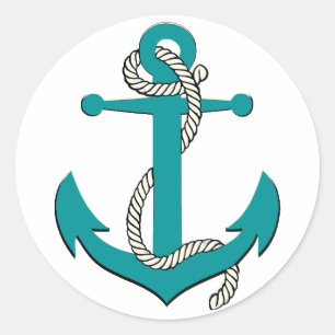 Sticker Rond Corde d'ancrage bleu marine