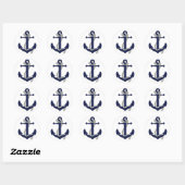 Sticker Rond Corde d'ancrage bleu marine marine (Feuille)