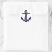 Sticker Rond Corde d'ancrage bleu marine marine (Sac)