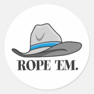 Sticker Rond Corde'em cowboy