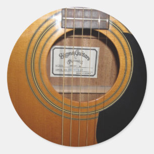 Sticker Rond Cordes de guitare acoustique trou de son