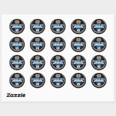 Sticker Rond Corée du Sud (Feuille)