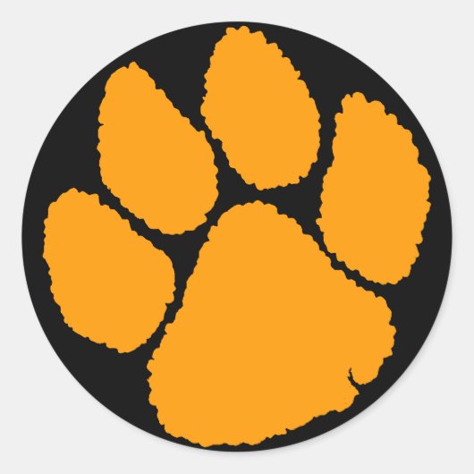 Sticker Rond COREY TIGER 1980's RETRO TIGER CLAW ORANGE (Devant)