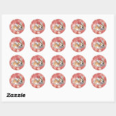 Sticker Rond Corgi (Feuille)