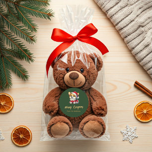 Sticker Rond Corgi adorable personnalisé - Joyeux Corgmas