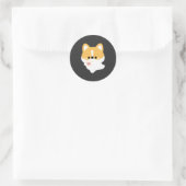 Sticker Rond Corgi d'amour (Sac)