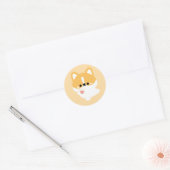 Sticker Rond Corgi mignon (Enveloppe)