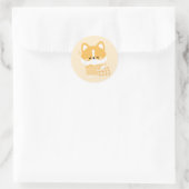 Sticker Rond Corgi mignon (Sac)