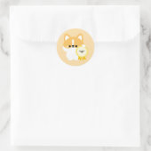 Sticker Rond Corgi PNJ certifié (Sac)