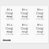 Sticker Rond Corgi Thing (Feuille)