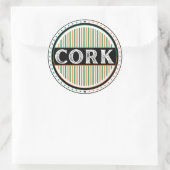 Sticker Rond Cork City Pride Emblem – Irish Identity (Sac)