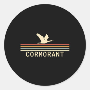 Sticker Rond Cormorants Oiseaux Observation des oiseaux Cormora