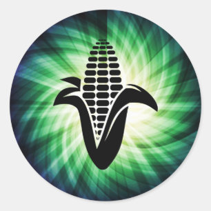 Sticker Rond Corn cool sur le Cob