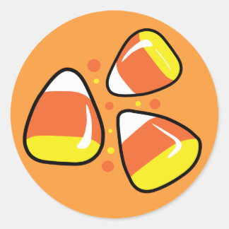 Sticker Rond Corne à bonbons