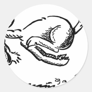 Sticker Rond Corne de chèvre bélier personnaliser Anniversaires