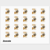 Sticker Rond Corne française (Feuille)