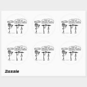 Sticker Rond Corne française (Feuille)